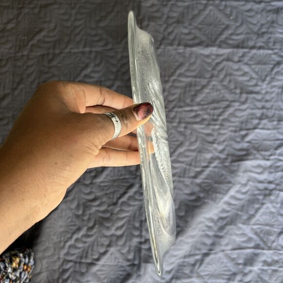 14 Inch Lobster Plate Clear Glass Serving Platter Crystal Dinner Serverware:Used - Picture 4 of 4